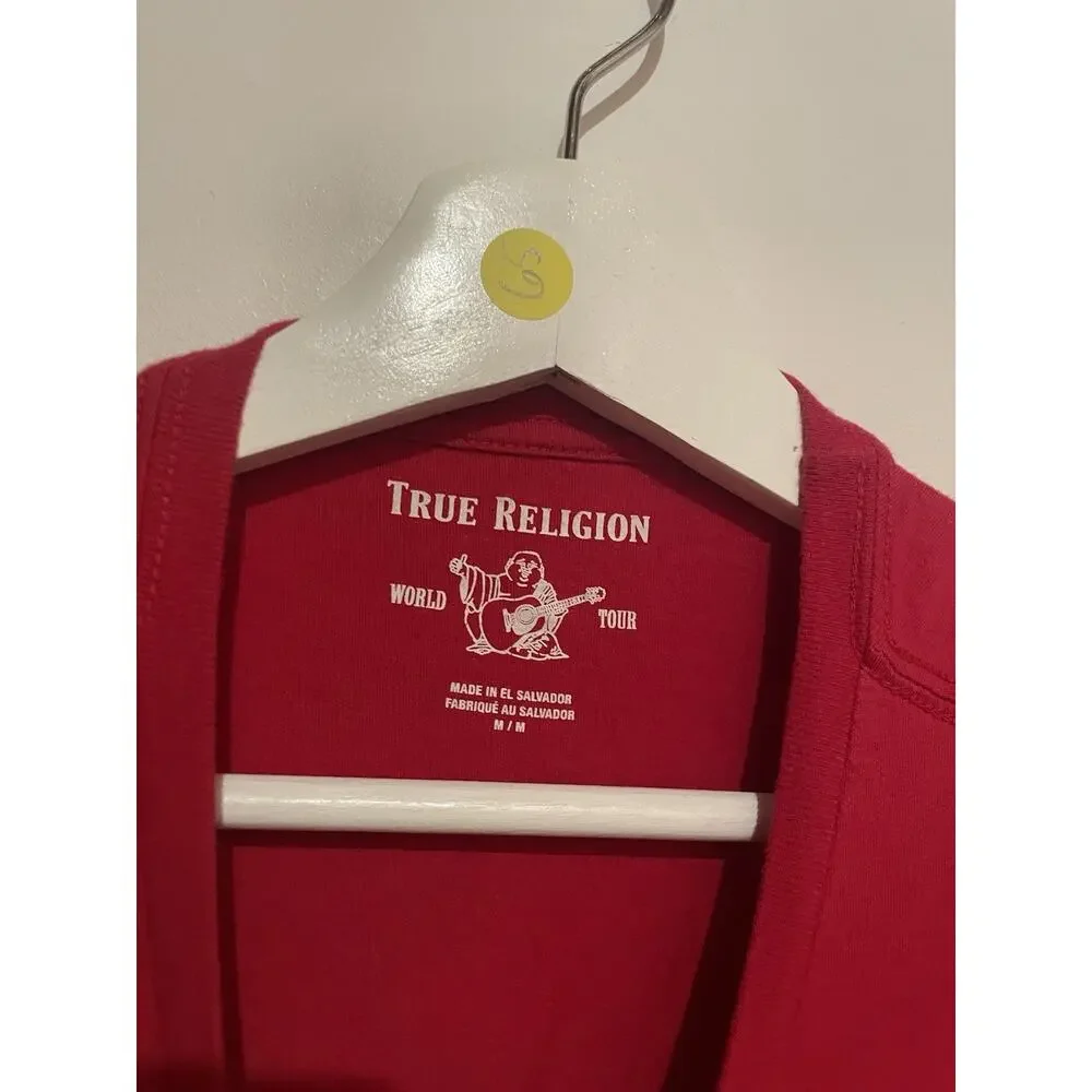 TRUE RELIGION Brand Jeans Red T‎ Shirt size Medium